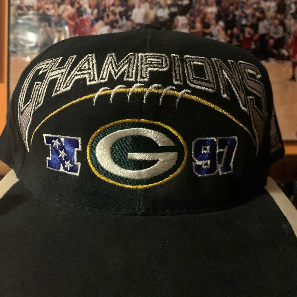 Vintage 1997 Green Bay Packers NFC champs hat - Picture 2 of 8